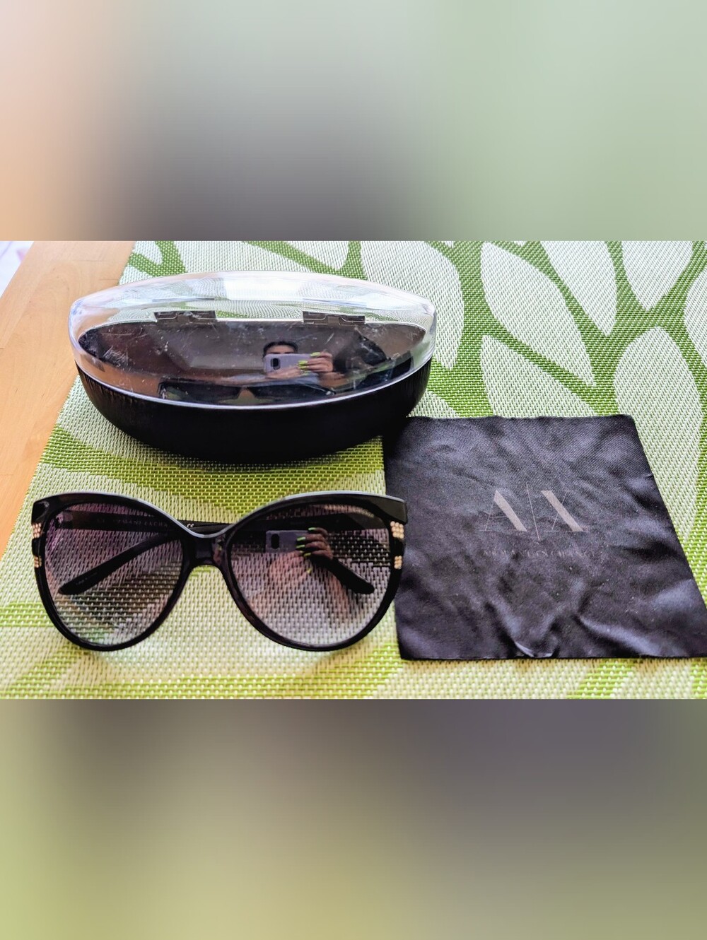 Armani Exchange Women's Black Gradient Sunglasses w/ Case